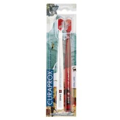 Зубная щетка Curaprox CS 5460 Ultra Soft Swiss, белый / красный, 2 шт.