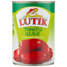 Томаты очищенные, целые в собственном соку Lutik жестяная банка 425 мл Лютик