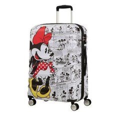 Чемодан American Tourister Wavebreaker Disney 96 л, Минни комиксы белые