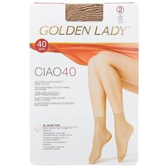 Капроновые носки Ciao 40 Den 2 пары Golden Lady, 0 (one size), melon