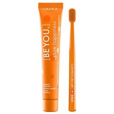 Зубная паста + щетка Curaprox BeYou Pure Happiness + CS 5460 UltraSoft, персик-абрикос