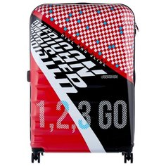 Чемодан American Tourister Wavebreaker L 96 л, принт рэйсер