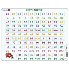 Рамка-вкладыш Larsen Математика Умножение (AR1), 58 дет.