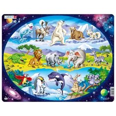 Рамка-вкладыш Larsen Планета животных (NM6), 15 дет.