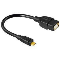 Переходник HAMA USB - microUSB (00078426) черный