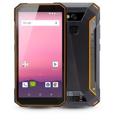 Смартфон Ginzzu RS9602 черный/оранжевый
