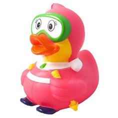 Игрушка для ванной FUNNY DUCKS Лыжница уточка розовый