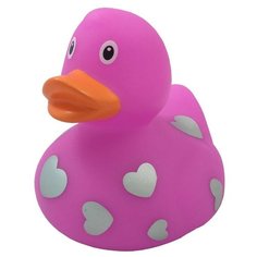Игрушка для ванной FUNNY DUCKS Уточка с сердечками розовый