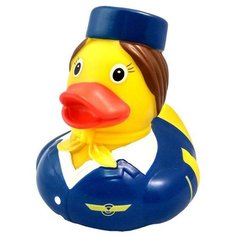 Игрушка для ванной FUNNY DUCKS Уточка стюардесса (1871) синий/желтый