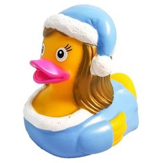 Игрушка для ванной FUNNY DUCKS Снегурочка уточка (1845) голубой/желтый