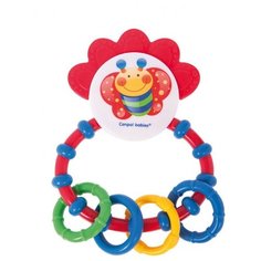Прорезыватель-погремушка Canpol Babies Happy garden Line Rattle with Soft Bite Teether 56/137 красный/голубой