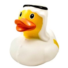 Игрушка для ванной FUNNY DUCKS Шейх уточка (1853) белый/желтый