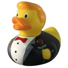 Игрушка для ванной FUNNY DUCKS Жених уточка (1823) желтый/белый/черный