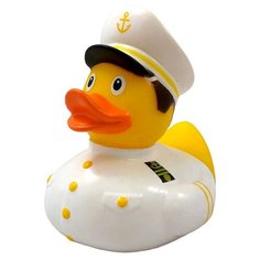 Игрушка для ванной FUNNY DUCKS Капитан уточка (1989) желтый/белый