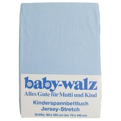 Baby Walz простыня натяжная светло-голубой