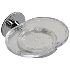 Мыльница Fixsen Round FX-92108 хром/прозрачный