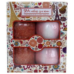 SPA by LARA Набор Соль морская для ванн Роза + Соль шипучая для ванн Роза
