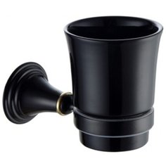 Стакан для зубных щеток Fixsen Luksor FX-71606B черный/золотой