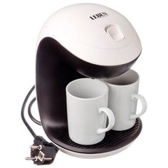 Кофеварка Leben 286-021 белый/черный