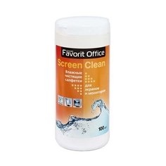 Favorit Office Screen Clean F130001 влажные салфетки 100 шт. для экрана