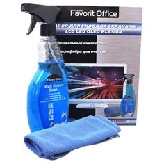Набор Favorit Office для ухода за экранами LCD LED OLED PLASMA чистящий спрей+многоразовая салфетка