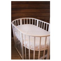 Sisters Care простыня на резинке круглая Фиолетовые звезды 75х75 см белый