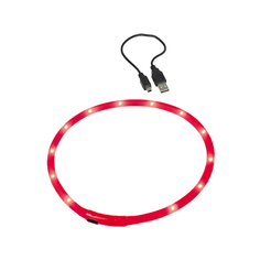 Ошейник Nobby Visible светодиодный 70 см красный