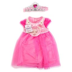 Карапуз Платье и диадема для кукол 40 - 42 см B1626218-RU розовый