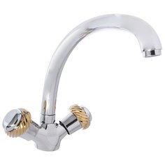 Смеситель для кухни (мойки) СоюзКран SK2114 двухрычажный двухцветный