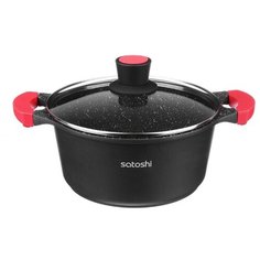 Кастрюля Satoshi Kitchenware Кале 2,4 л, черный/красный