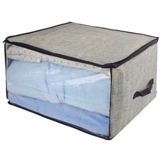 Vetta Кофр для подушек и одеял с прозрачным окном 60х50х35см серый