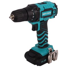 Аккумуляторная дрель-шуруповерт Mekkan MK10714 25 Н·м синий/черный