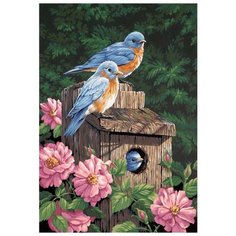 Dimensions Картина по номерам "Синие птички в саду" 36х51 см (DMS-91401)