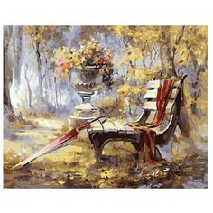 ВанГогВоМне Картина по номерам "Осенняя скамейка", 40х50 см (ZX 21041)