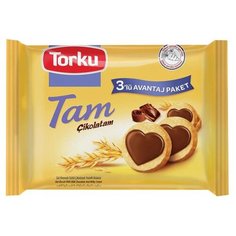 Печенье Torku Tam Cikolatam овсяное с молочным кремом и молочным шоколадом, 249 г