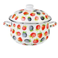 Кастрюля Vetta Джем 3,6 л, белый/красный