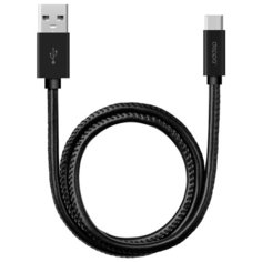 Кабель Deppa Leather USB - USB Type-C (72270/72271) 1.2 м черный