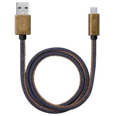 Кабель Deppa Jeans USB - microUSB (72276) 1.2 м синий