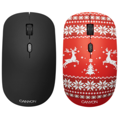 Мышь Canyon CND-CMSW401JR Новогоднее настроение Red USB