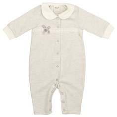 Комбинезон ЁМАЁ Радуга (22-296) размер 68, светло-серый меланж