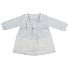 Платье ЁМАЁ размер 92, светло-серый меланж