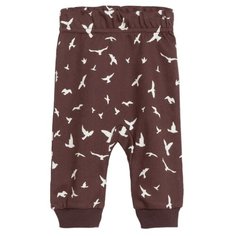 Ползунки ЁМАЁ Оригами (26-293) размер 56, экрю птички на коричневом фоне