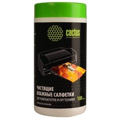 Cactus CS-T1002 влажные салфетки 100 шт. для оргтехники