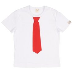 Футболка ЁМАЁ размер 98, белый/красный