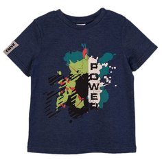 Футболка ЁМАЁ размер 128, синий меланж