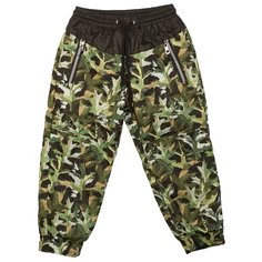 Брюки ЁМАЁ размер 104, хаки набивной