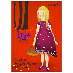 Альбом для рисования Кройтер Лиза 02915/420056 21 х 14.8 см (A5), 100 г/м², 30 л. красный