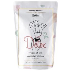 Herbas Detox травяной чай для интенсивного похудения и очищения организма, в пакетиках, 40 шт. в упаковке