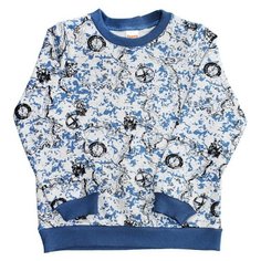 Свитшот Веселый Малыш размер 116, синий