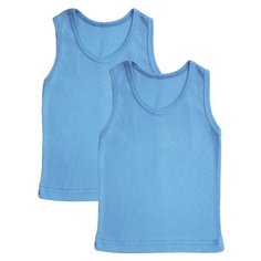 Майка Веселый Малыш 2 шт., размер 122, голубой